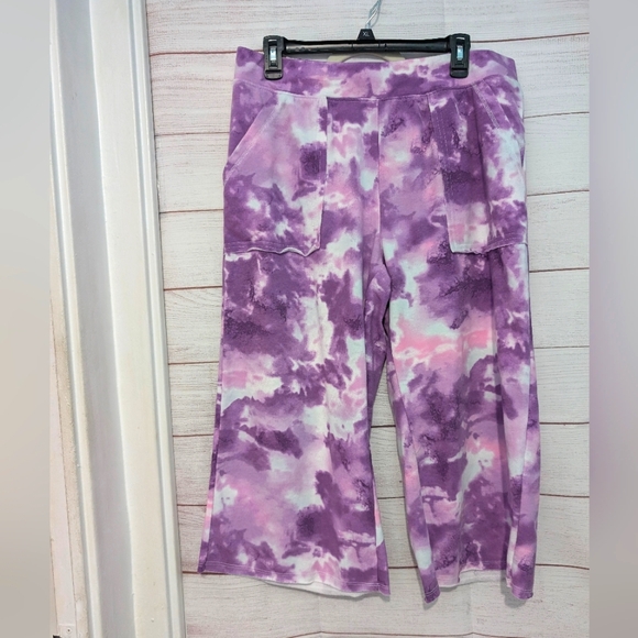 Euc George tie dye jogger capris size L - Picture 2 of 7